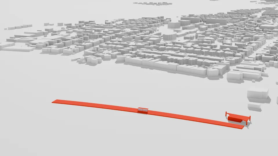 3D render of Nuth station, modelled in Blender as part of a series visualising stations along the Limburg railway network.