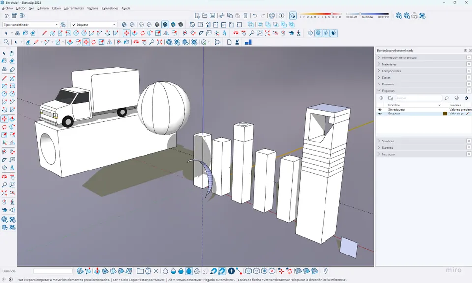 My first time using SketchUp, got the basics down, did some stuff.