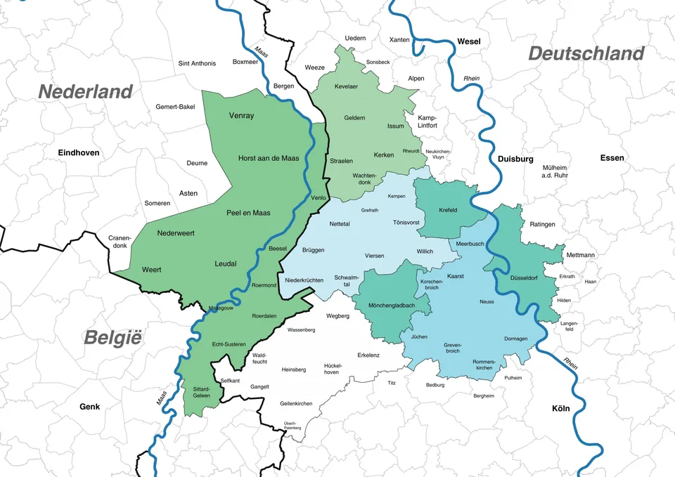 EMR Noord regions with names.