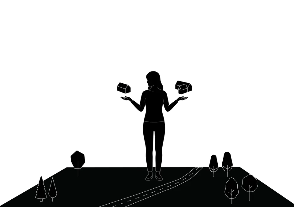 Bebouwing illustration without background.