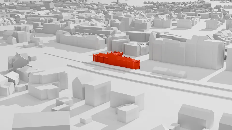 3D render of Valkenburg station, modelled in Blender as part of a series visualising stations along the Limburg railway network.