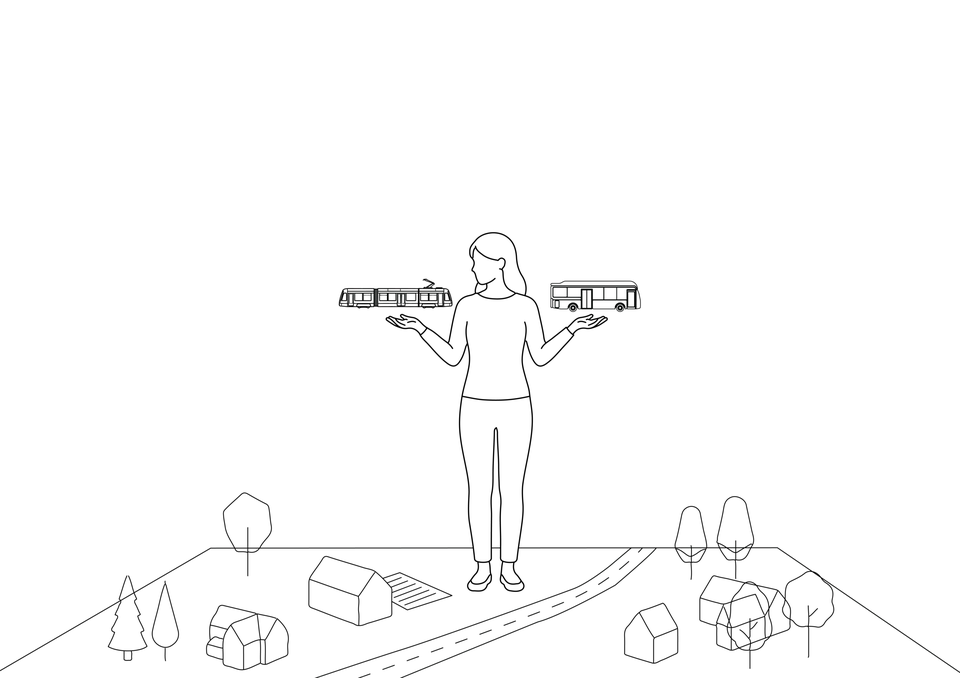 Mobiliteit outline illustration.